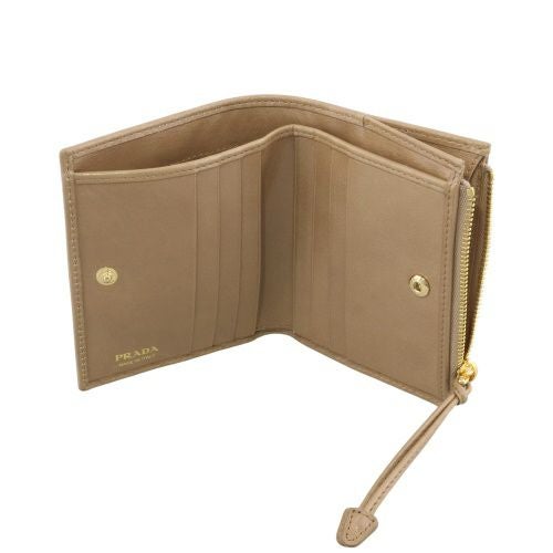 プラダ 二つ折り財布 レディース ソフトルックスレザー PRADA 1ML050 2CYR F0770 CAMMEO