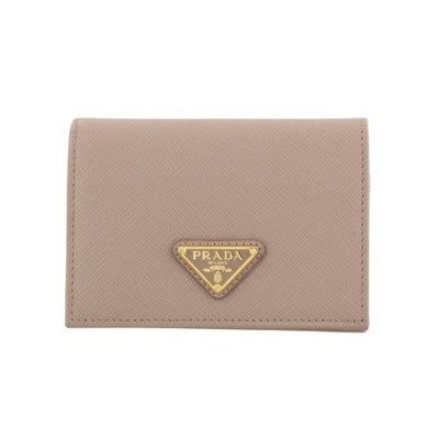 プラダ 三つ折り財布 レディース SAFFIANO METAL ORO ベージュ PRADA 