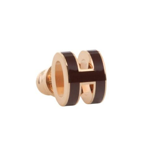 エルメス ピアス レディース MINI POP H ブラック HERMES H608002FO NEW ROUGE H/PGD