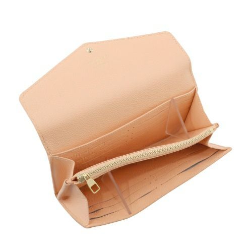 ルイヴィトン 長財布 レディース モノグラム アンプラント ポルトフォイユ・サラ ピンク LOUIS VUITTON M27664 ピーチ