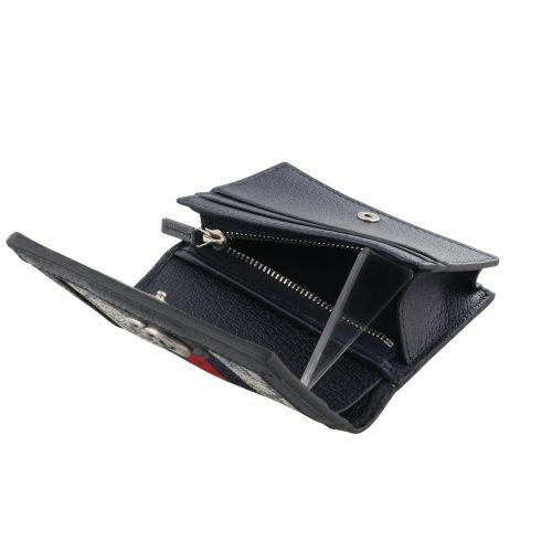 グッチ 二つ折り財布 レディース ネイビー GUCCI 523155 96IWN 4076