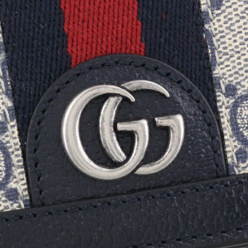 グッチ 二つ折り財布 レディース ネイビー GUCCI 523155 96IWN 4076