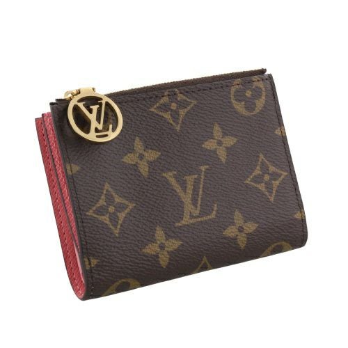 ルイヴィトン 二つ折り財布 レディース モノグラム ポルトフォイユ・リサ ブラウン LOUIS VUITTON M25692 ウジェニーピンク