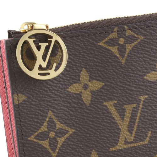 ルイヴィトン 二つ折り財布 レディース モノグラム ポルトフォイユ・リサ ブラウン LOUIS VUITTON M25692 ウジェニーピンク