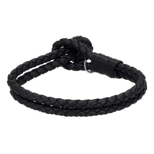 ボッテガヴェネタ ブレスレット メンズ レディース イントレチャート ブラック BOTTEGA VENETA 113546 V3UN1 1189