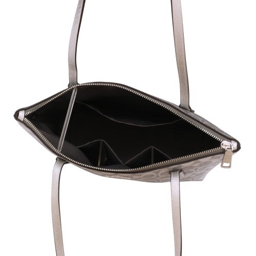 コーチ アウトレット トートバッグ レディース フィオナ ジップ トートバッグ シグネチャーキャンバス シルバー COACH OUTLET CW396 SVYGP