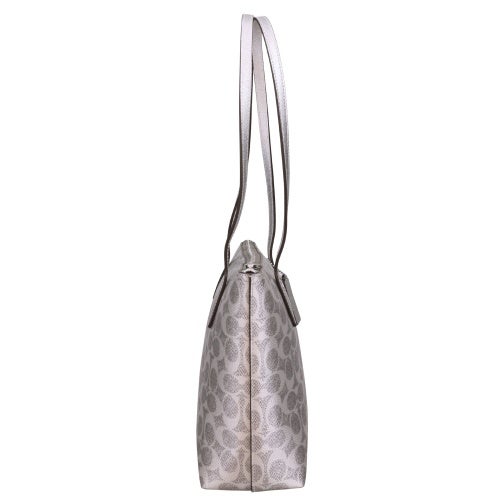 コーチ アウトレット トートバッグ レディース フィオナ ジップ トートバッグ シグネチャーキャンバス シルバー COACH OUTLET CW396 SVYGP