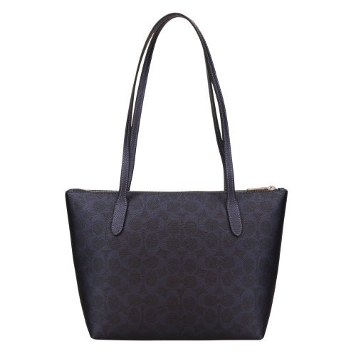 コーチ アウトレット トートバッグ レディース フィオナ ジップ トートバッグ シグネチャーキャンバス ネイビー COACH OUTLET CW396 Sv/Blue/Navy