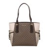 マイケルコース トートバッグ レディース ボイジャー ラージ カラーブロック メタリック シグネチャー ロゴ トートバッグ ブラウン MICHAEL KORS 35F5GV6T7V BROWN