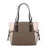 マイケルコース トートバッグ レディース ボイジャー ラージ カラーブロック メタリック シグネチャー ロゴ トートバッグ ブラウン MICHAEL KORS 35F5GV6T7V BROWN