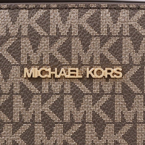 マイケルコース トートバッグ レディース ボイジャー ラージ カラーブロック メタリック シグネチャー ロゴ トートバッグ ブラウン MICHAEL KORS 35F5GV6T7V BROWN