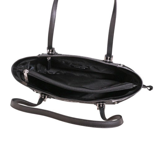 マイケルコース トートバッグ レディース ボイジャー ラージ カラーブロック メタリック シグネチャー ロゴ トートバッグ ブラック MICHAEL KORS 35F5SV6T7V BLACK