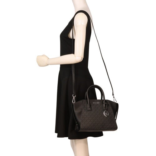 マイケルコース ハンドバッグ レディース アヴリル スモール シグネチャー ロゴ サッチェル ブラック MICHAEL KORS 35F4S4VS1B BLACK