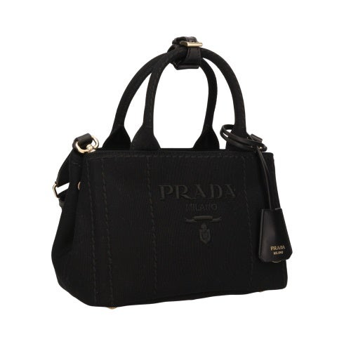 プラダ ハンドバッグ レディース CANAPA RICAMO ブラック PRADA 1BA038 V 8OK 2CYA F0002 NERO