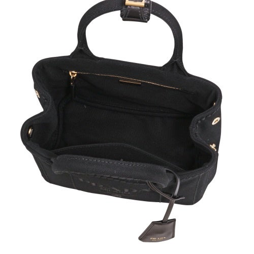 プラダ ハンドバッグ レディース CANAPA RICAMO ブラック PRADA 1BA038 V 8OK 2CYA F0002 NERO