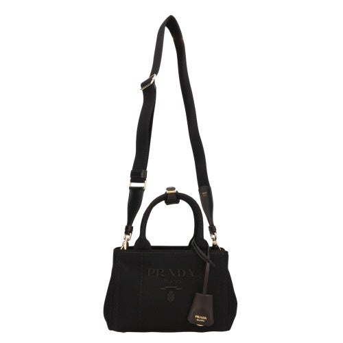 プラダ ハンドバッグ レディース CANAPA RICAMO ブラック PRADA 1BA038 V 8OK 2CYA F0002 NERO