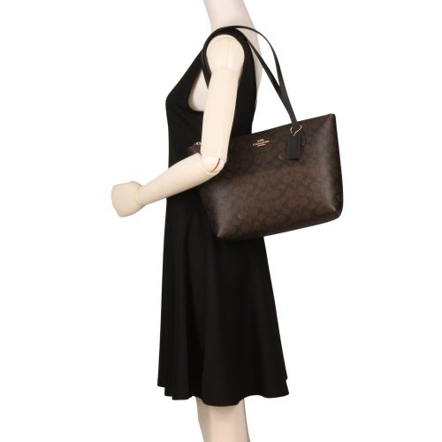 コーチ アウトレット トートバッグ レディース ブラウン COACH OUTLET CBT18 IMXAQ ウォルナット/ブラック