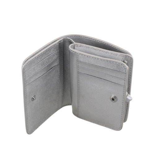 マークジェイコブス 二つ折り財布 レディース THE METALLIC UTILITY SNAPSHOT SLG スナップショット シルバー Marc Jacobs 2F4SMP065S02 040 SILVER