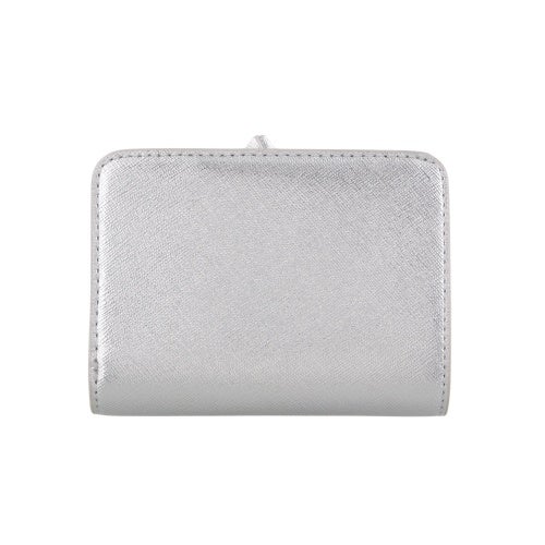MARC JACOBSシルバー 二つ折り財布 合成皮革 マークジェイコブス 二つ折り財布 レディース THE METALLIC UTILITY