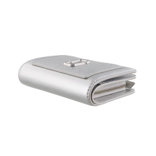 マークジェイコブス 二つ折り財布 レディース THE METALLIC UTILITY SNAPSHOT SLG スナップショット シルバー Marc Jacobs 2F4SMP065S02 040 SILVER