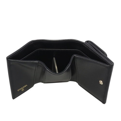 シャネル 三つ折り財布 レディース ブラック CHANEL AP46554 B20633 94305 94305
