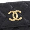 シャネル 三つ折り財布 レディース ブラック CHANEL AP5004 B22653 94305 94305