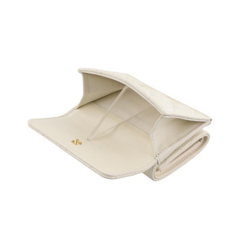 シャネル 三つ折り財布 レディース ホワイト CHANEL AP5004 B22653 U4531 U4531 ベージュ