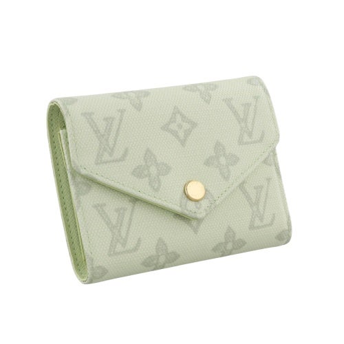ルイヴィトン 三つ折り財布 モノグラム ポルトフォイユ・ヴィクトリーヌ グリーン LOUIS VUITTON M27681 ヴェール アニエール