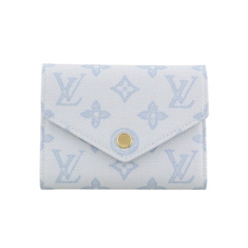 ルイヴィトン 三つ折り財布 モノグラム ポルトフォイユ・ヴィクトリーヌ ブルー LOUIS VUITTON M27682 ブルー クーリエ