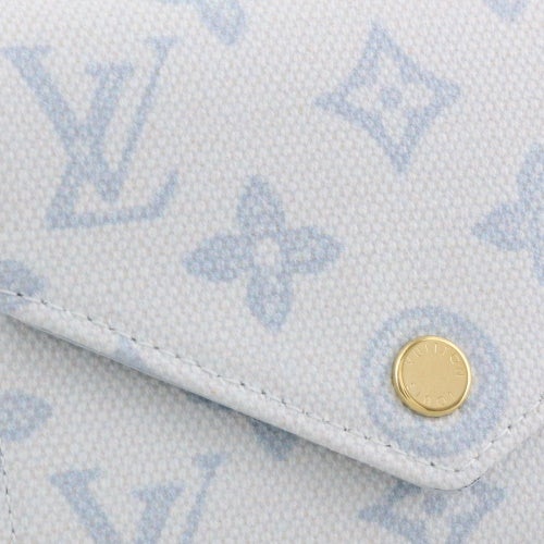 ルイヴィトン 三つ折り財布 モノグラム ポルトフォイユ・ヴィクトリーヌ ブルー LOUIS VUITTON M27682 ブルー クーリエ