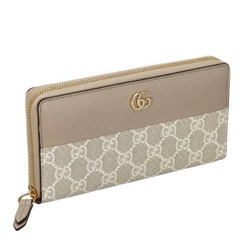 グッチ 長財布 レディース GGマーモント ジップアラウンドウォレット ベージュ GUCCI 456117 AAE5E 9549