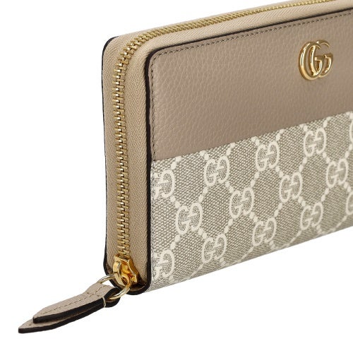 グッチ 長財布 レディース GGマーモント ジップアラウンドウォレット ベージュ GUCCI 456117 AAE5E 9549