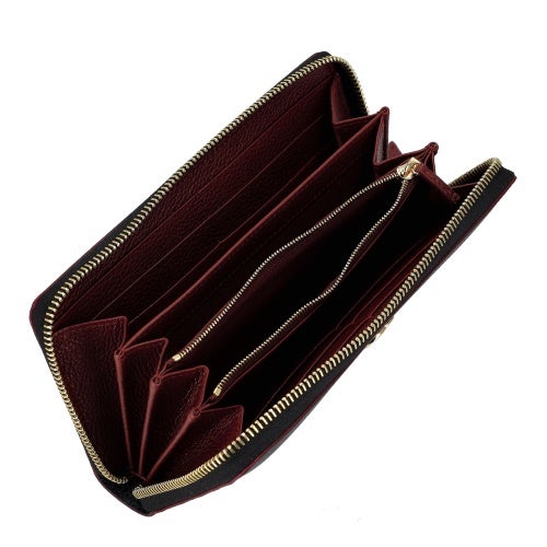 グッチ 長財布 レディース GGマーモント ジップアラウンドウォレット ブラック GUCCI 456117 AAE5F 1062