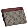 グッチ 三つ折り財布 レディース ダブルＧ バイカラー ミニ ウォレット レッド GUCCI 837957 AAE5E 6258
