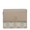 グッチ 三つ折り財布 レディース ダブルＧ バイカラー ミニ ウォレット ベージュ GUCCI 837957 AAE5E 9549