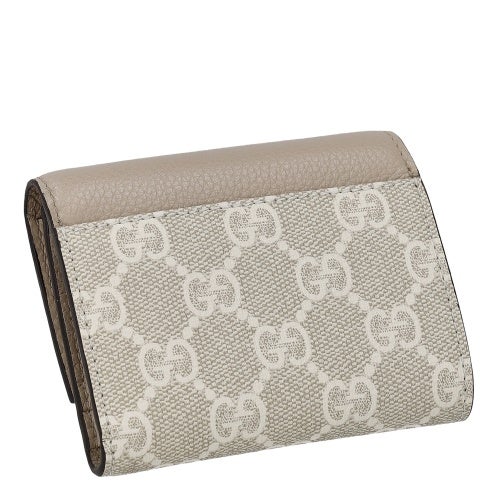 グッチ 三つ折り財布 レディース ダブルＧ バイカラー ミニ ウォレット ベージュ GUCCI 837957 AAE5E 9549