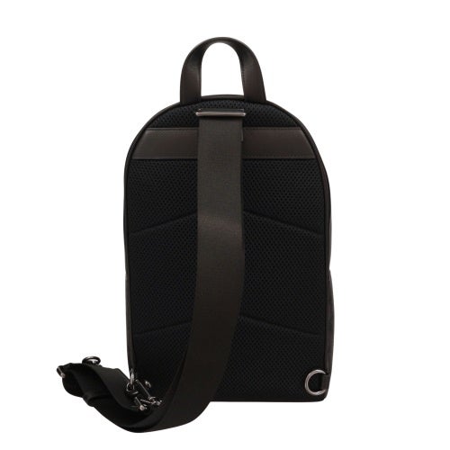 コーチ アウトレット ボディバッグ メンズ ターンロック スリング パック・シグネチャー キャンバス ブラック COACH OUTLET CAJ92 QBMI5 チャコール/ブラック