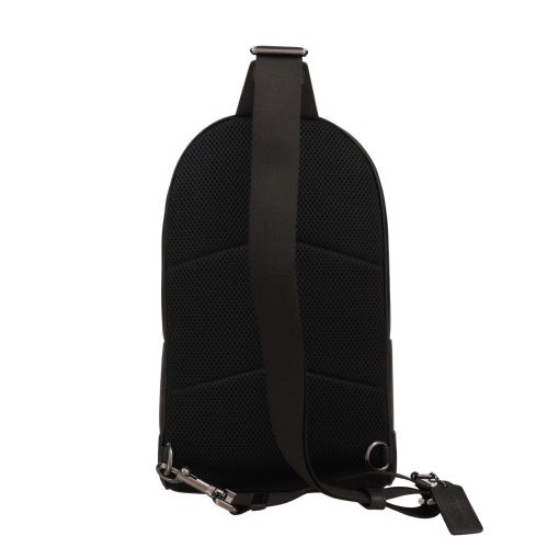 コーチ アウトレット ボディバッグ メンズ ウエスト パック・シグネチャー キャンバス・ヴァーシティ ストライプ ブラック COACH OUTLET CV923 QBOH0 チャコール/デニム/チョーク