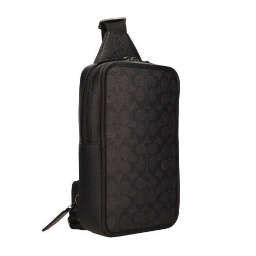 コーチ アウトレット ボディバッグ メンズ サリバン パック・シグネチャー キャンバス ブラック COACH OUTLET CZ397 QBMI5 チャコールブラック