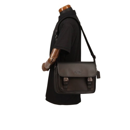 コーチ アウトレット ショルダーバッグ メンズ レーサー メッセンジャー ブラック COACH OUTLET CU110 QBBK