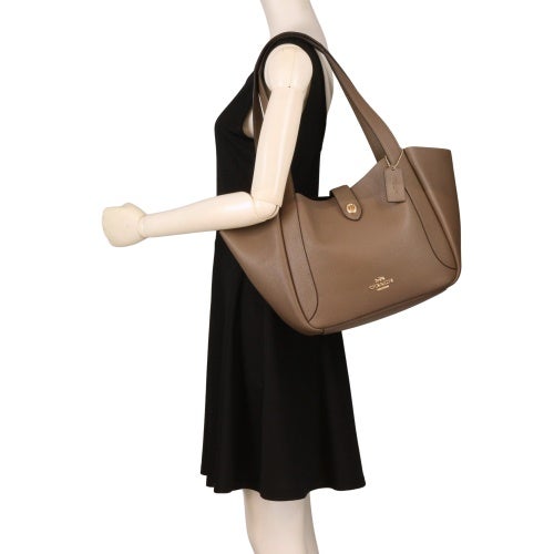 コーチ アウトレット トートバッグ レディース ハドリー ターンロック トート バッグ ブラウン COACH OUTLET CAL17 IMV2R ダークストーン