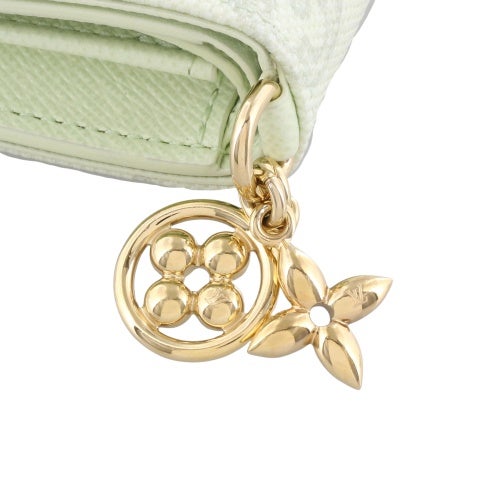 ルイヴィトン 二つ折り財布 モノグラム ポケットウォレット・LVチャーム グリーン LOUIS VUITTON M27679 ヴェール アニエール