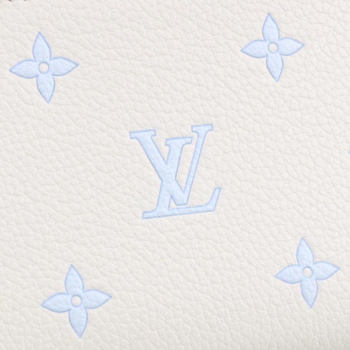 ルイヴィトン 二つ折り財布 モノグラム アンプラント ポルトフォイユ・リサ ホワイト LOUIS VUITTON M27742 ミルキーホワイト/ブルー