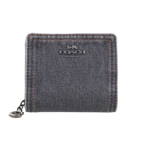 コーチ アウトレット 二つ折り財布 レディース スナップ ウォレット グレー COACH OUTLET CAP07 QBWAD ウォッシュドグレー