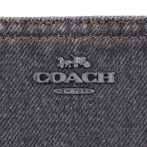コーチ アウトレット 二つ折り財布 レディース スナップ ウォレット グレー COACH OUTLET CAP07 QBWAD ウォッシュドグレー