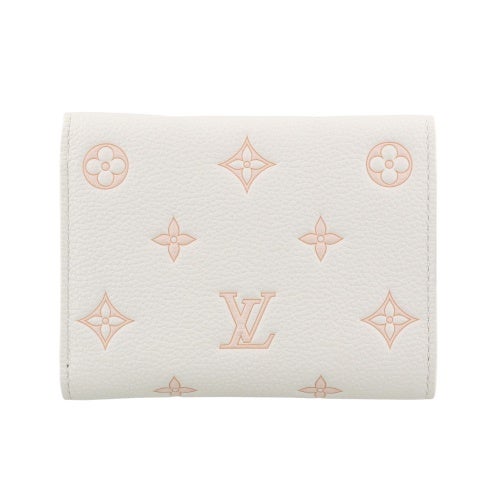 ルイヴィトン 三つ折り財布 モノグラム アンプラント ポルトフォイユ・ヴィクトリーヌ ホワイト LOUIS VUITTON M28299 ミルキーホワイト/ピーチ