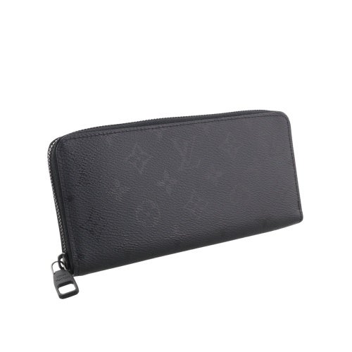 ルイヴィトン 長財布 メンズ モノグラム ジッピーウォレット・ホリゾンタル ブラック LOUIS VUITTON M28048