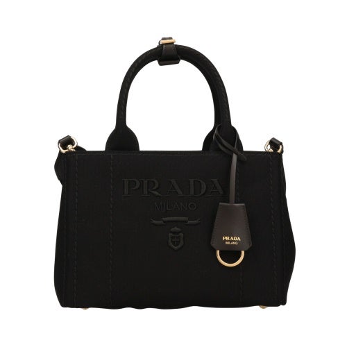 プラダ ハンドバッグ レディース CANAPA RICAMO ブラック PRADA 1BG464 V 8OK 2CYA F0002 NERO