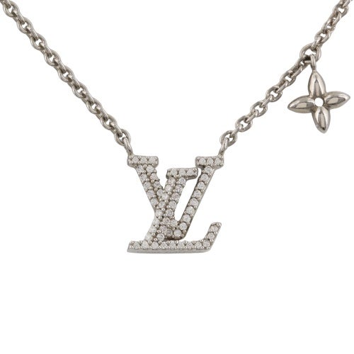 ルイヴィトン ペンダント・ダミエ ステープル シルバー LOUIS VUITTON