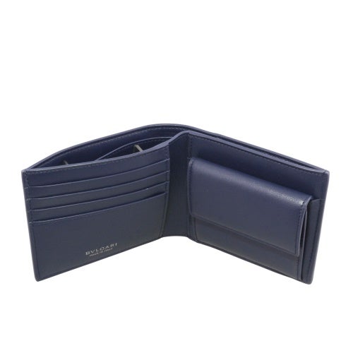 ブルガリ 二つ折り財布 レディース ネイビー BVLGARI 292913 Blue Dark